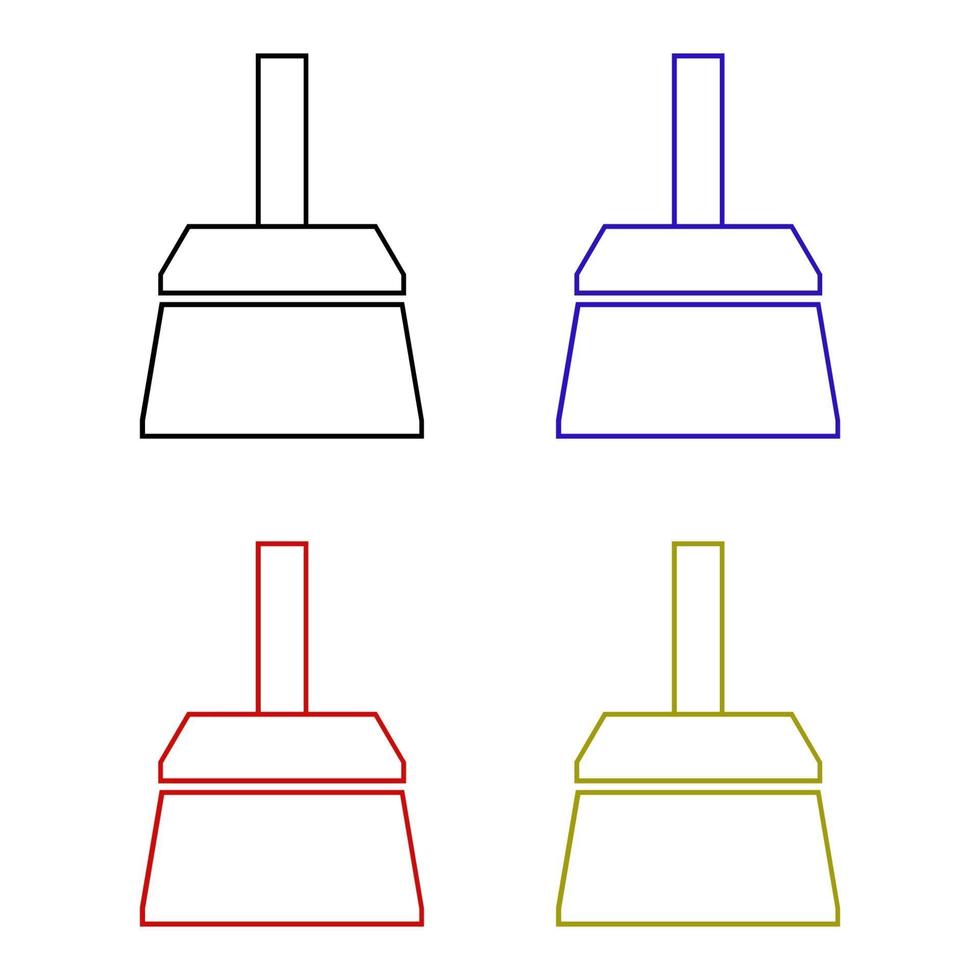 penseel ingesteld op witte achtergrond vector