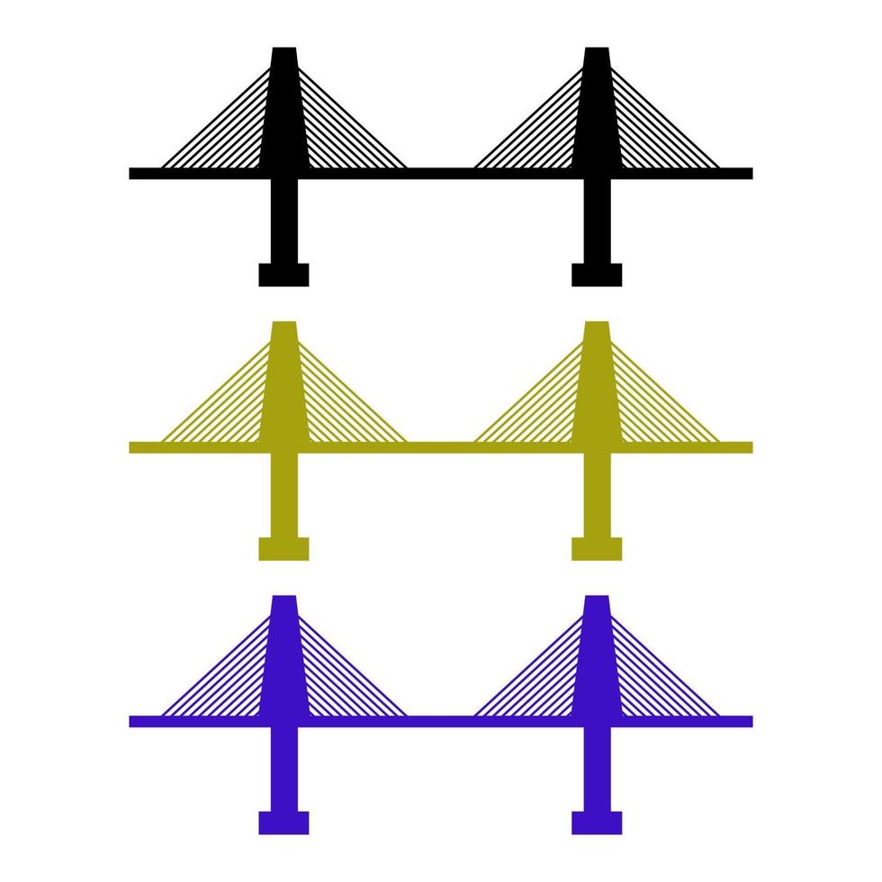 brug ingesteld op witte achtergrond vector