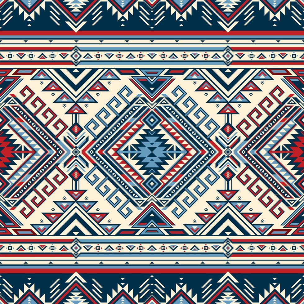 inheems patroon etnisch patroon Indisch aztec tribal meetkundig Mexicaans ornament textiel kleding stof grafisch tapijt volk motief Afrikaanse sier- borduurwerk boho traditie modieus inheems Amerikaans Maya vector