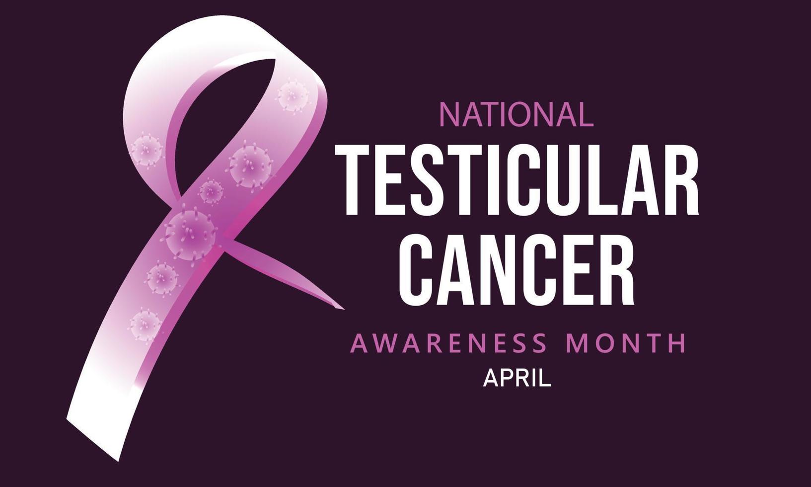 april is nationaal testiculaire kanker bewustzijn maand. sjabloon voor achtergrond, banier, kaart, poster vector