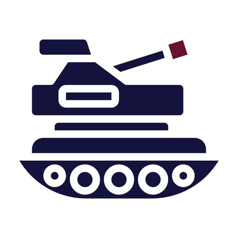 tank icoon solide stijl kastanjebruin marine kleur leger illustratie vector leger element en symbool perfect.