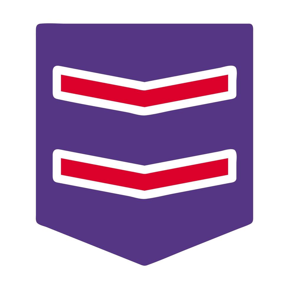 insigne icoon solide rood Purper stijl leger illustratie vector leger element en symbool perfect.