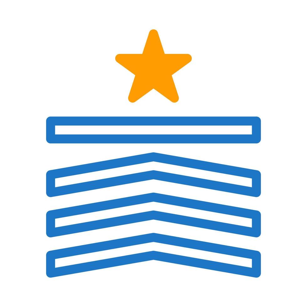 insigne icoon duotoon blauw oranje stijl leger illustratie vector leger element en symbool perfect.