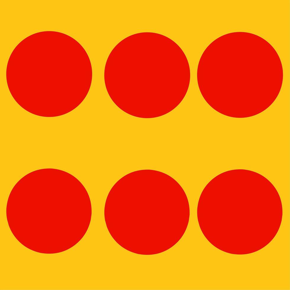 illustratie van Dobbelsteen of domino kaarten. abstract ontwerp. gemakkelijk ontwerp. rood zon in een geel lucht. vector