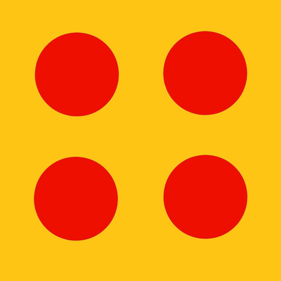 illustratie van Dobbelsteen of domino kaarten. abstract ontwerp. gemakkelijk ontwerp. rood zon in een geel lucht. vector