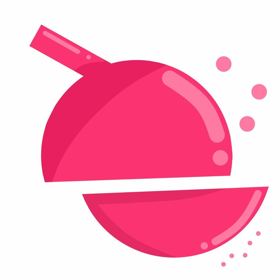 bom fruit drinken logo met uniek roze kleur. vector