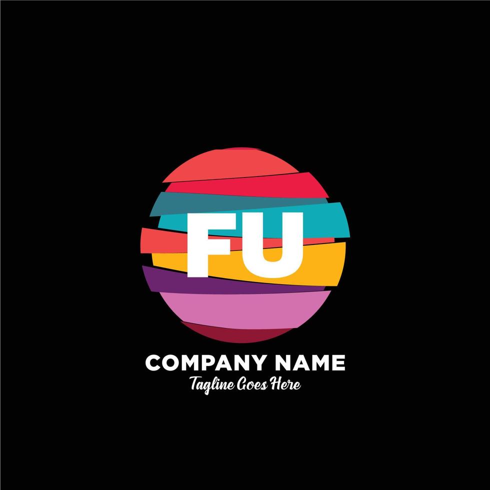 fu eerste logo met kleurrijk sjabloon vector. vector