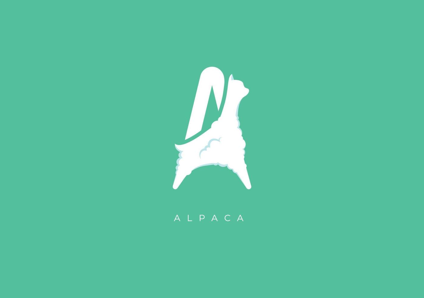 alpaca monogram, vector logo
