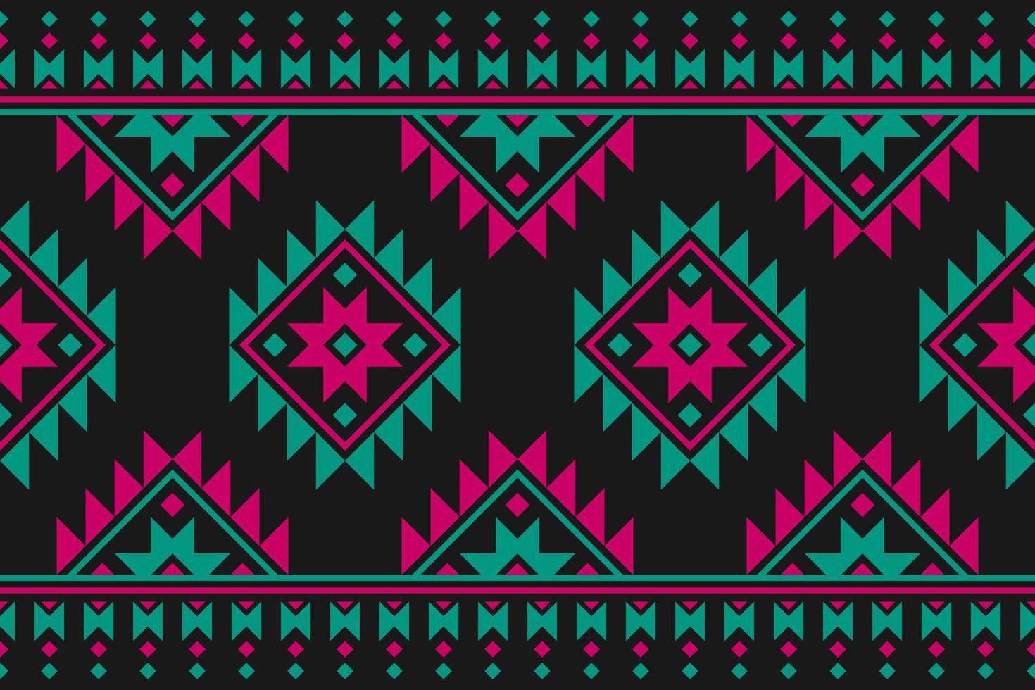 abstract etnisch bloem kunst. meetkundig oosters naadloos patroon traditioneel. tribal stijl gestreept. vector