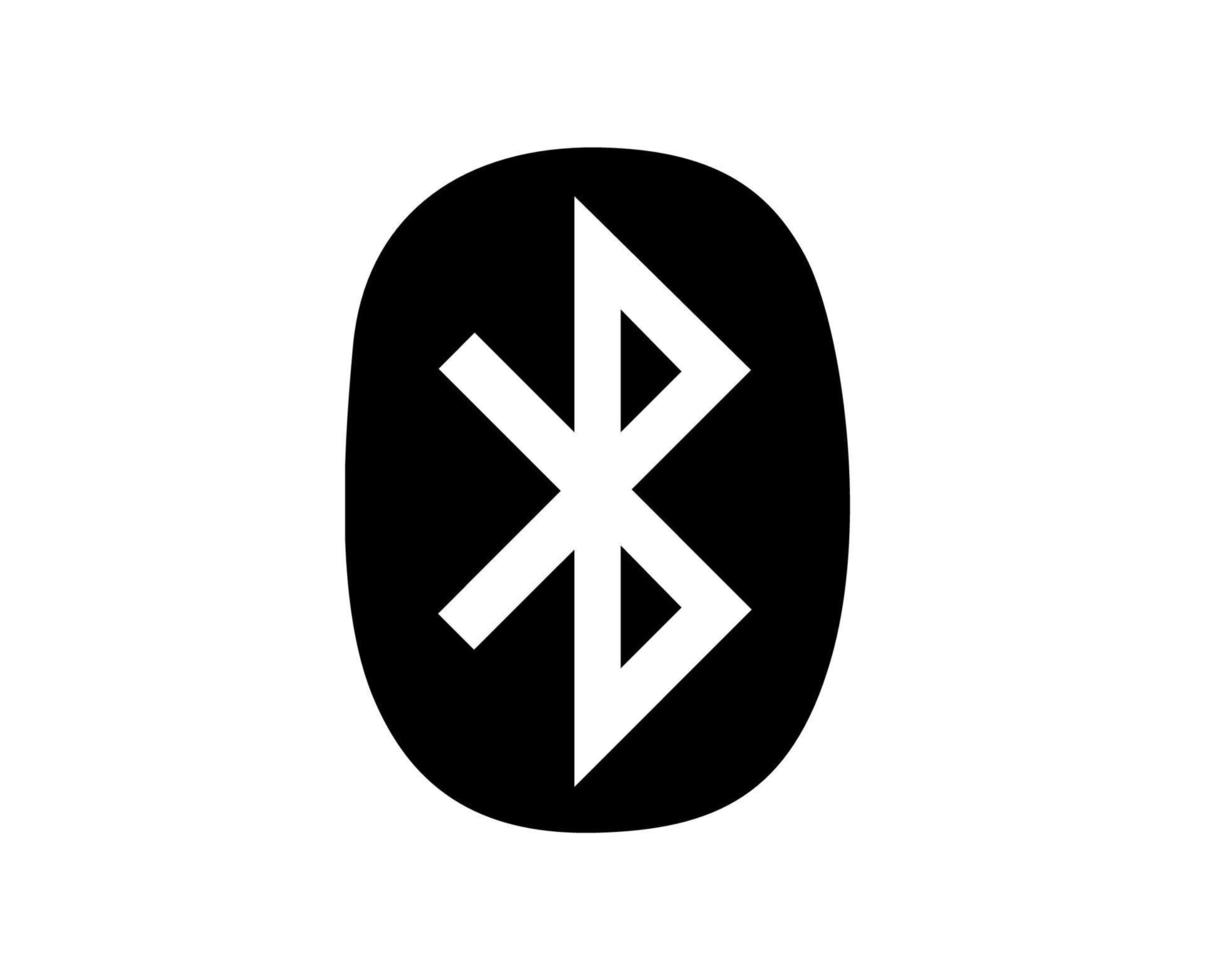 Bluetooth icoon logo symbool zwart ontwerp vector illustratie