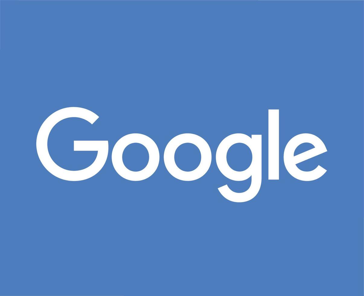 google logo symbool wit ontwerp vector illustratie met blauw achtergrond