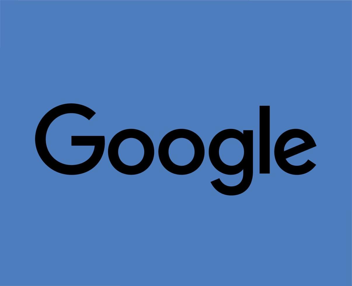 google logo symbool zwart ontwerp vector illustratie met blauw achtergrond