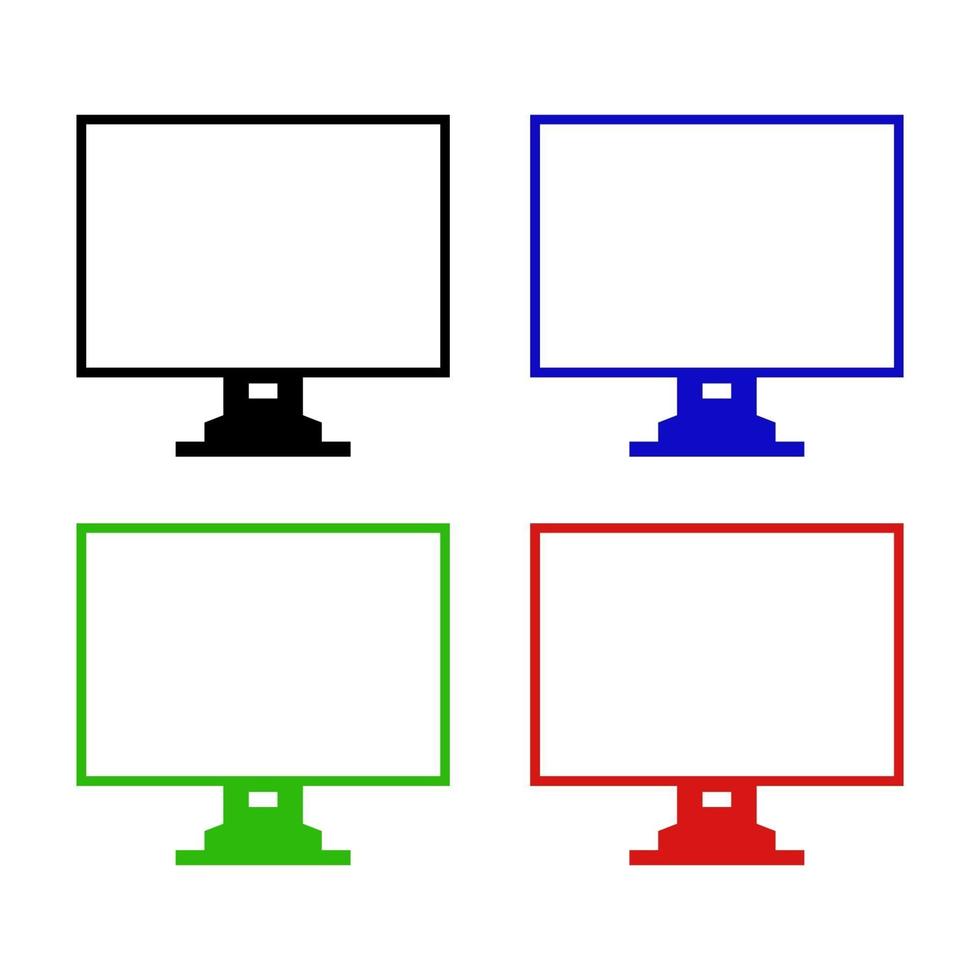 computer ingesteld op witte achtergrond vector