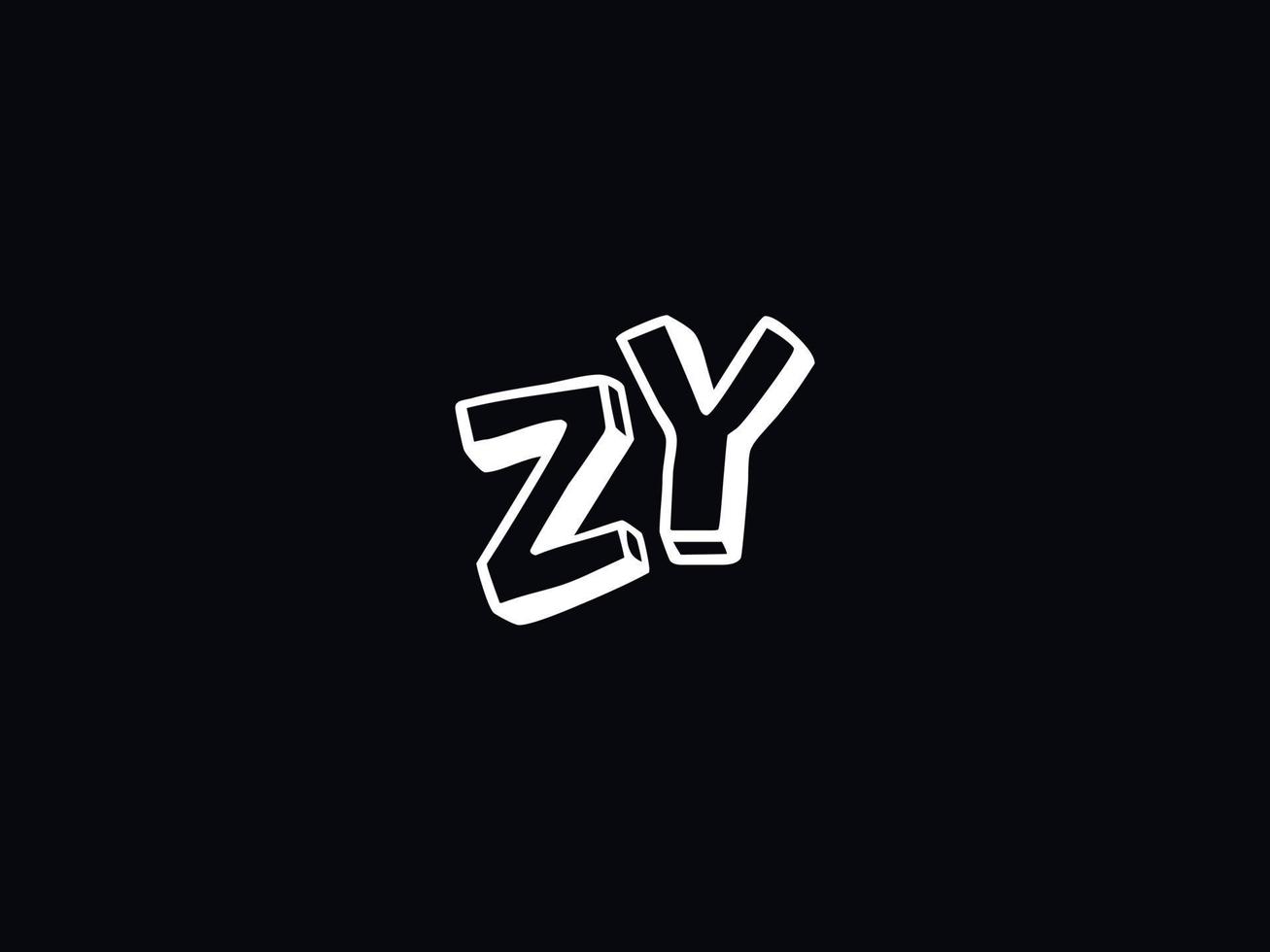 monogram zy logo icoon, eerste zy logo brief ontwerp vector