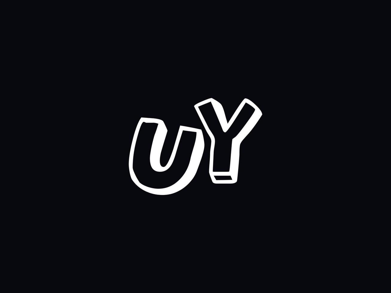 creatief uy logo icoon, elegant uy brief logo beeld ontwerp vector