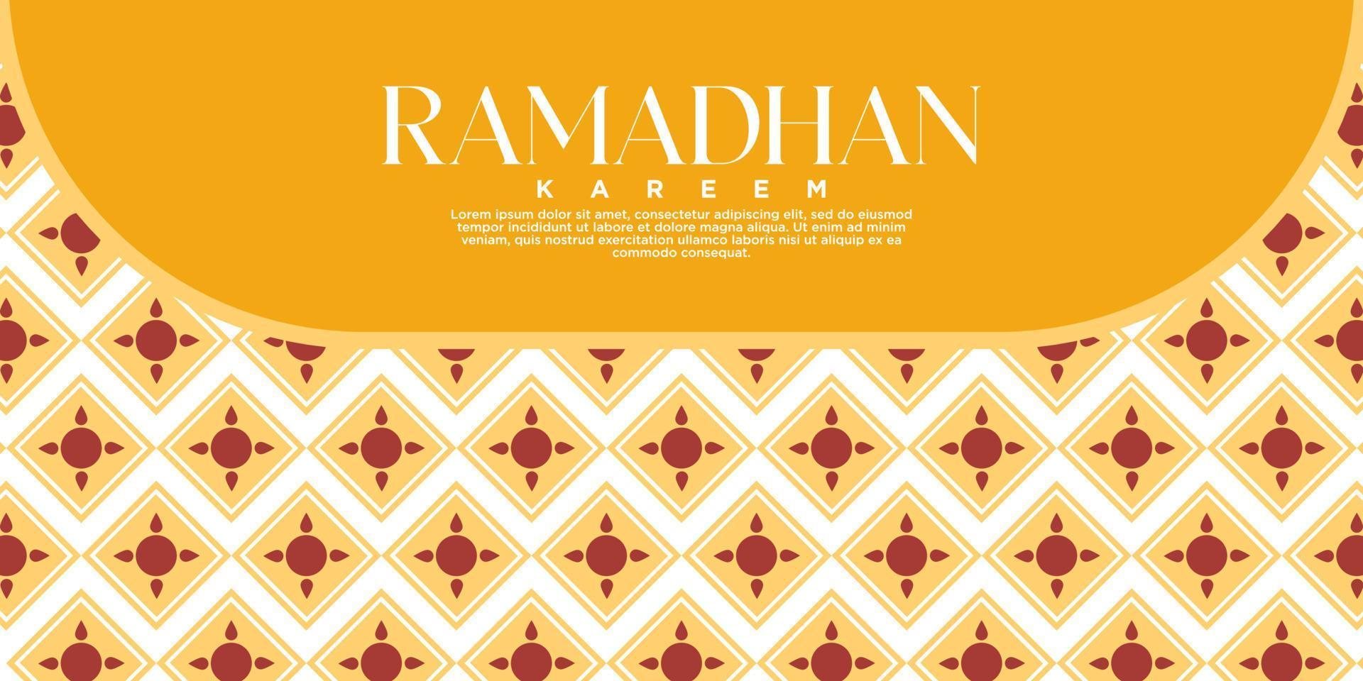 mooi Ramadan banier vector ontwerp Islamitisch ornament in Arabisch stijl met mooi decoratie en mubarak Islamitisch moslim vastend seizoen