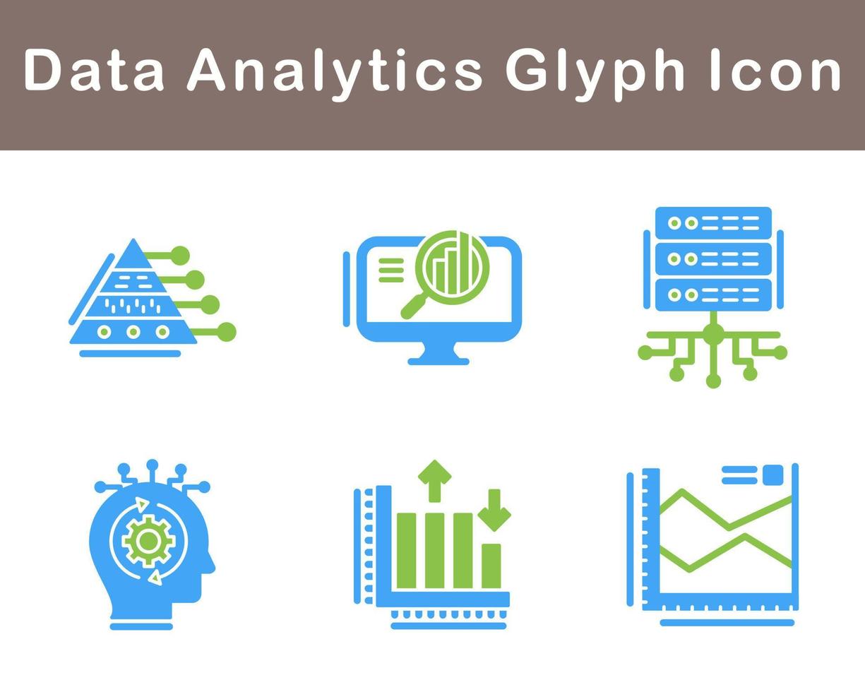 gegevens analytics vector icoon reeks