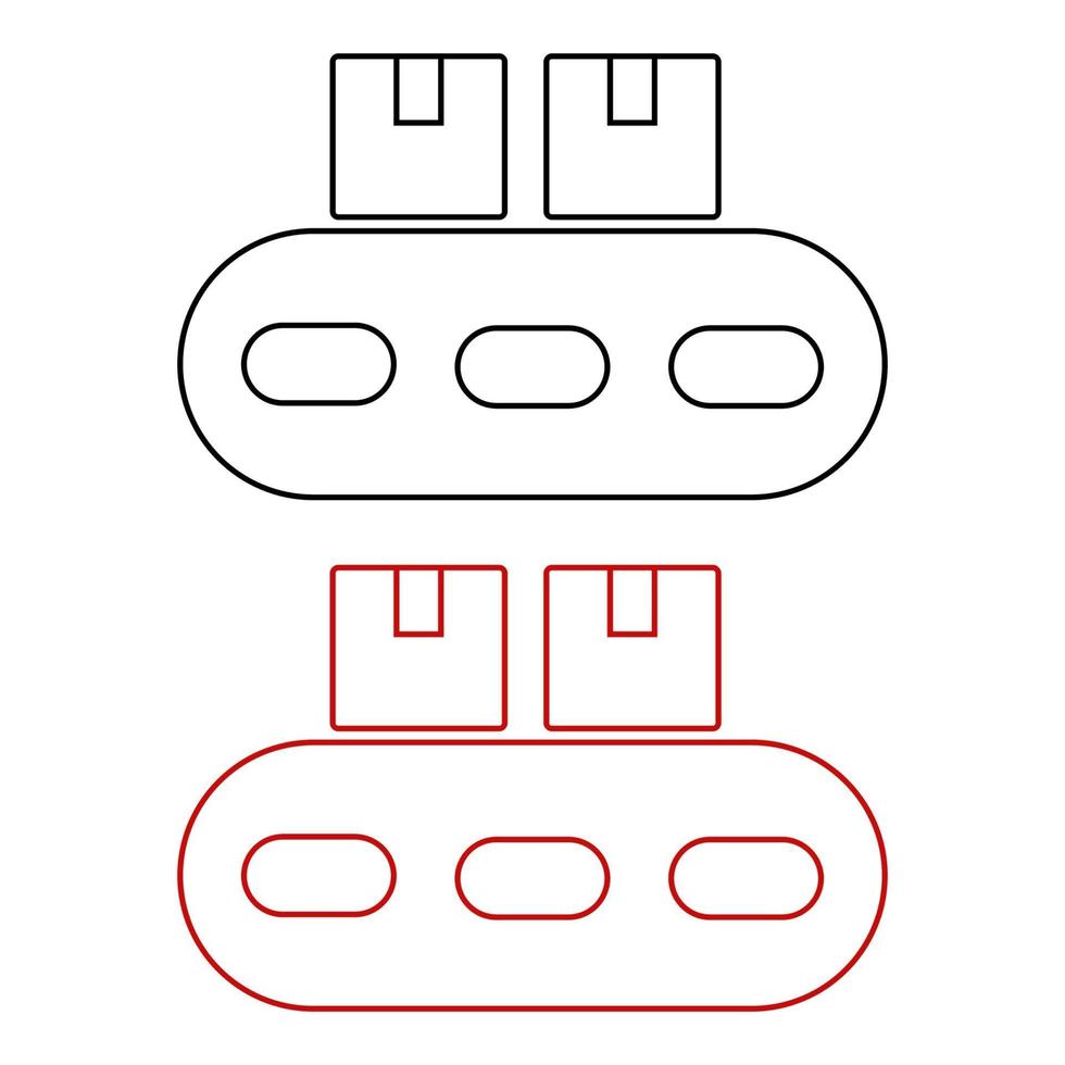 set transportbanden op witte achtergrond vector