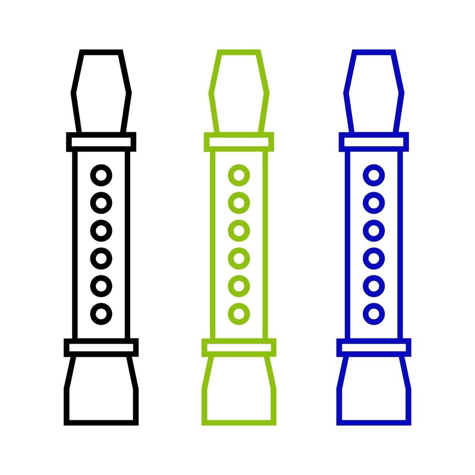 fluit ingesteld op witte achtergrond vector