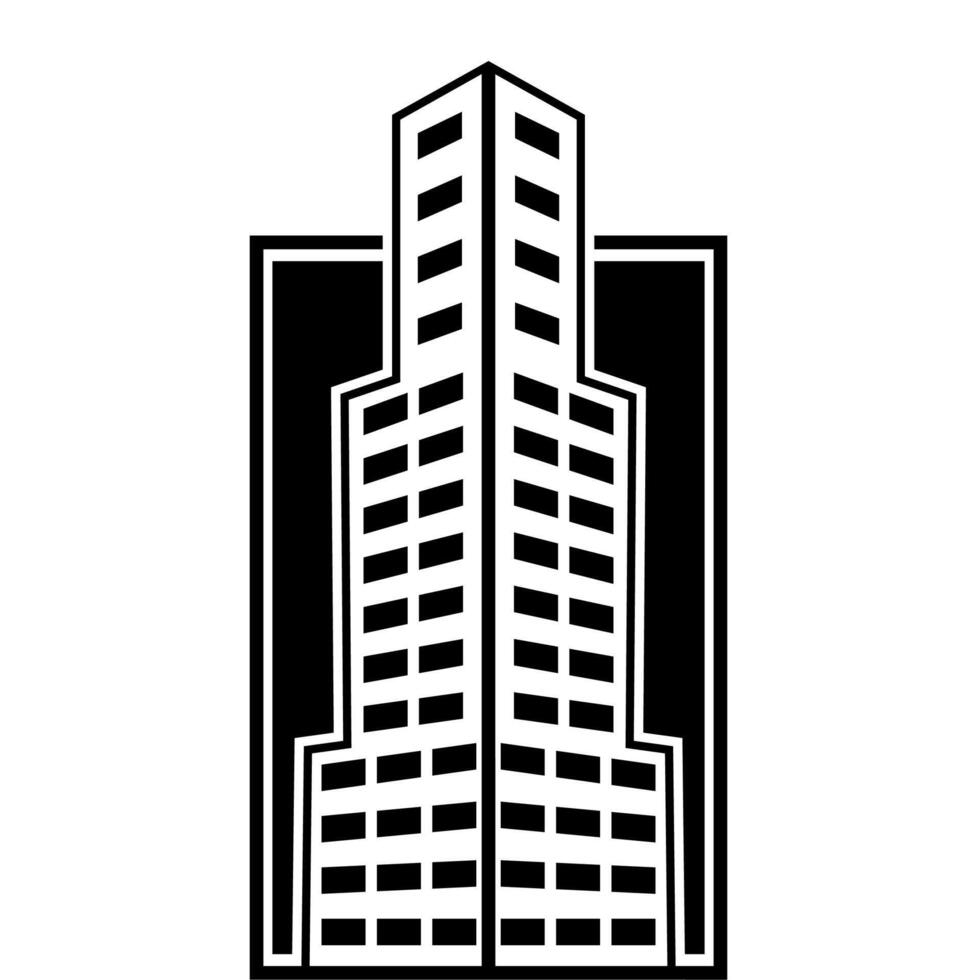 gebouwen stadsgezicht geïsoleerd icoon vector illustratie ontwerp zwart en wit