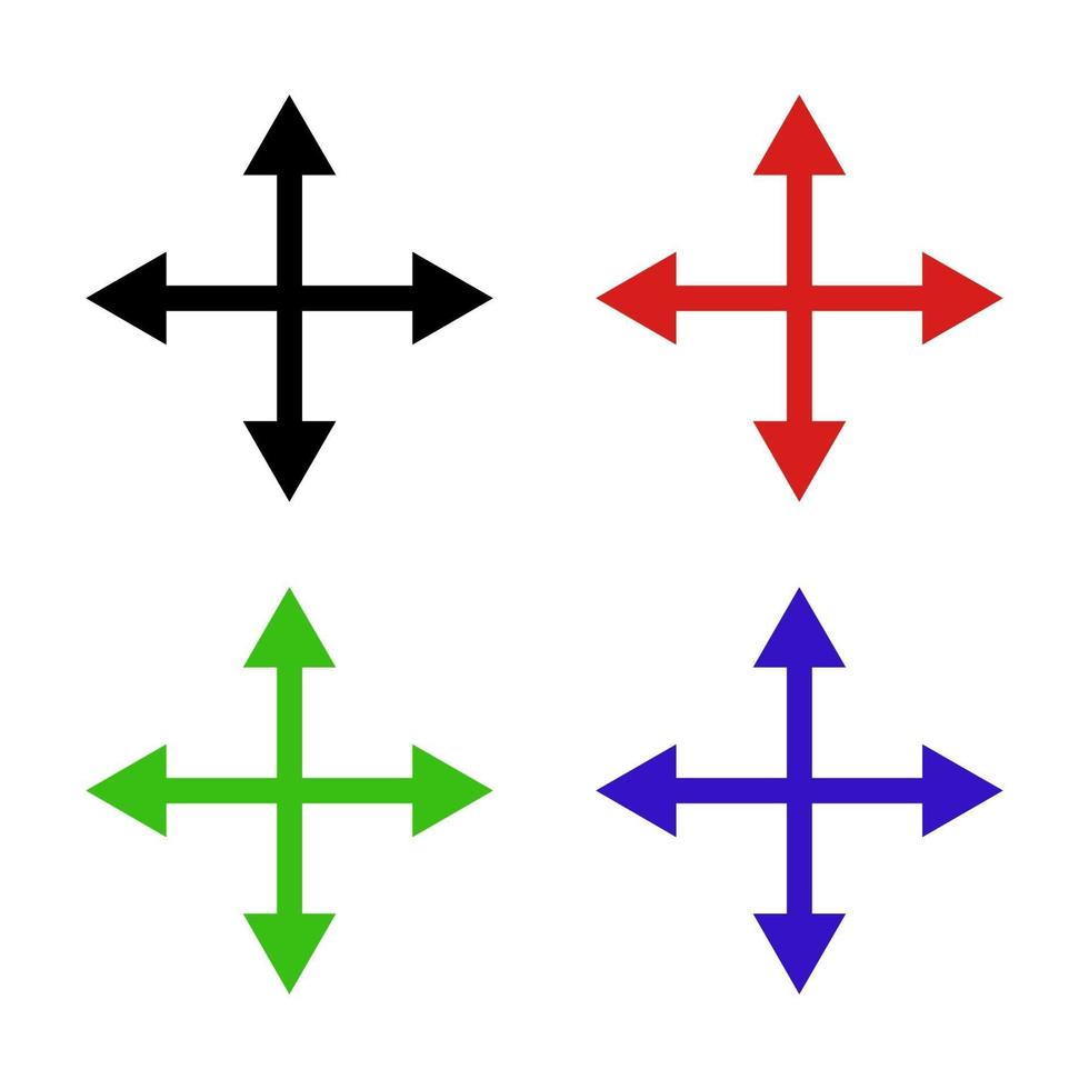 pijl ingesteld op witte achtergrond vector