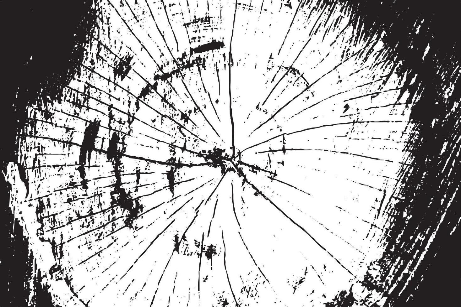 zwart en wit hout cirkel structuur en grunge achtergrond vector