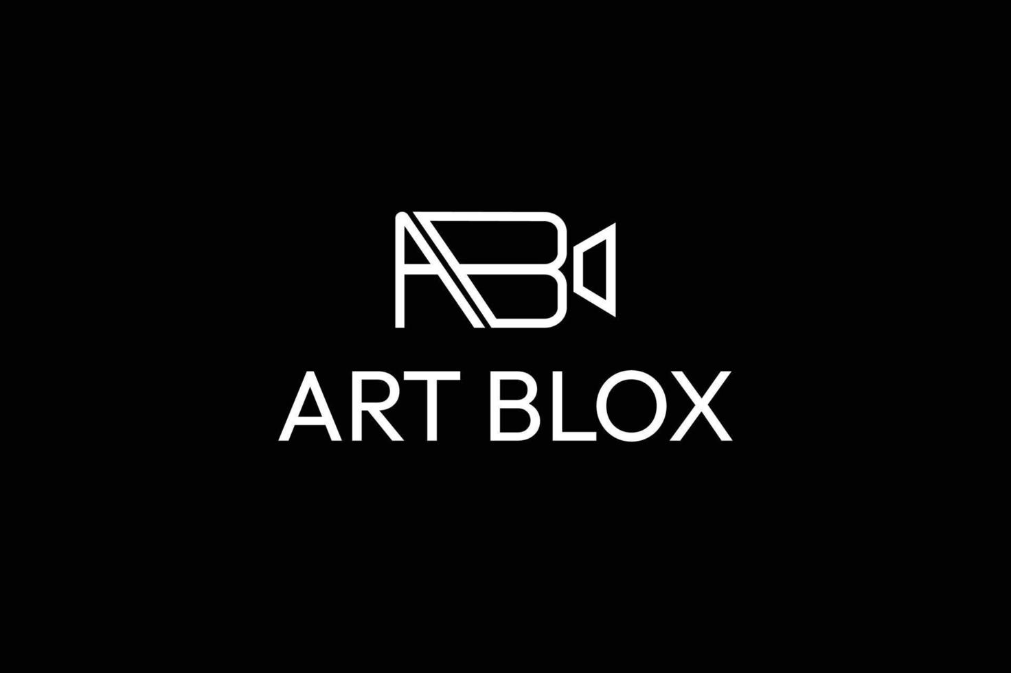 ab camera logo, camera laatste ab logo, kunst blox logo vector