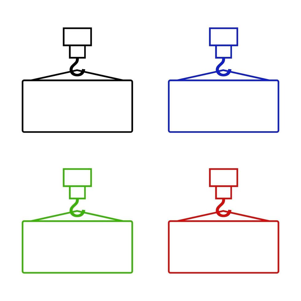 set van vrachtcontainers op witte achtergrond vector