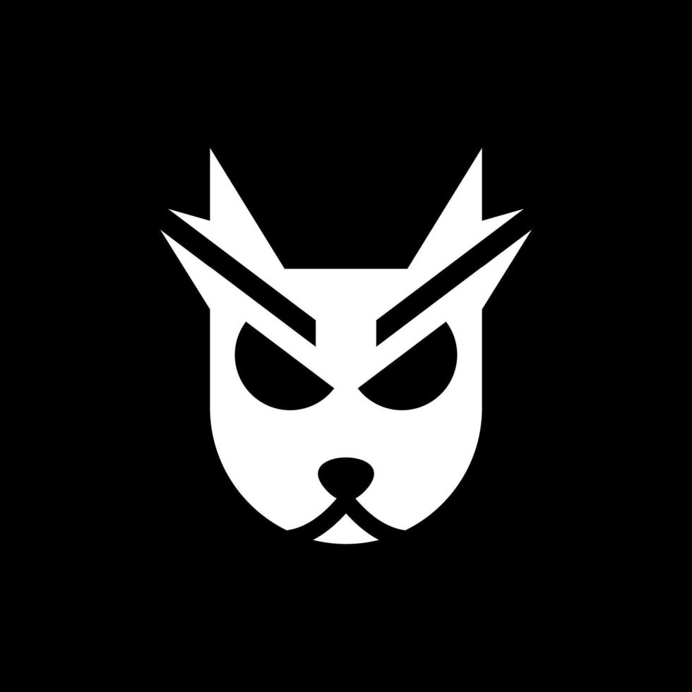 dier kat hoofd schattig modern creatief logo vector