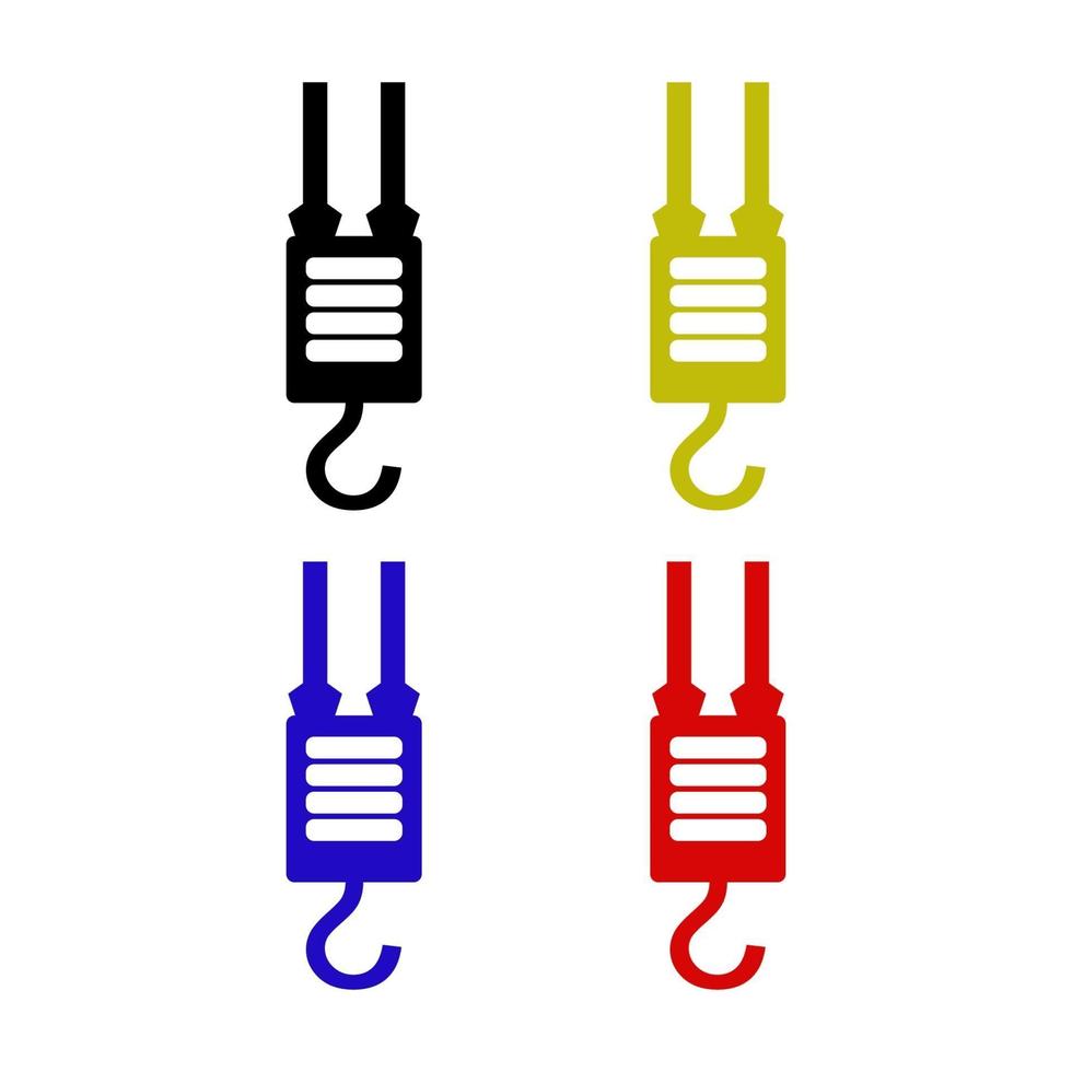 set kraan haak op witte achtergrond vector