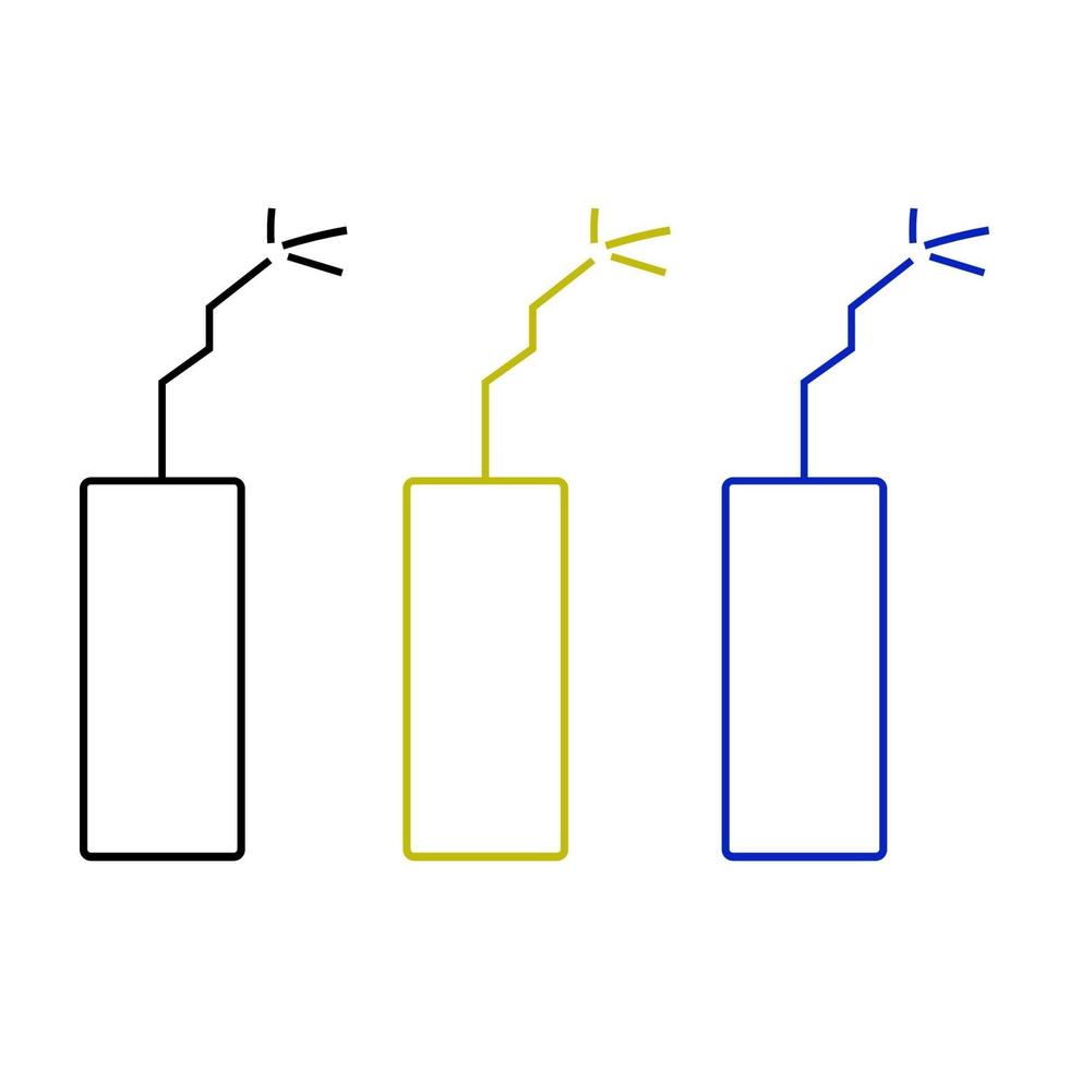 set van dynamiet op witte achtergrond vector