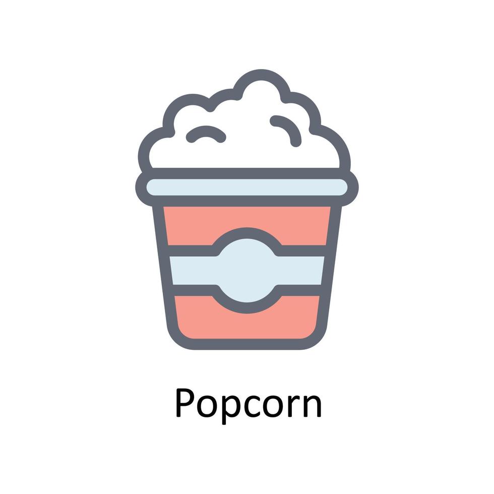 popcorn vector vullen schets pictogrammen. gemakkelijk voorraad illustratie voorraad