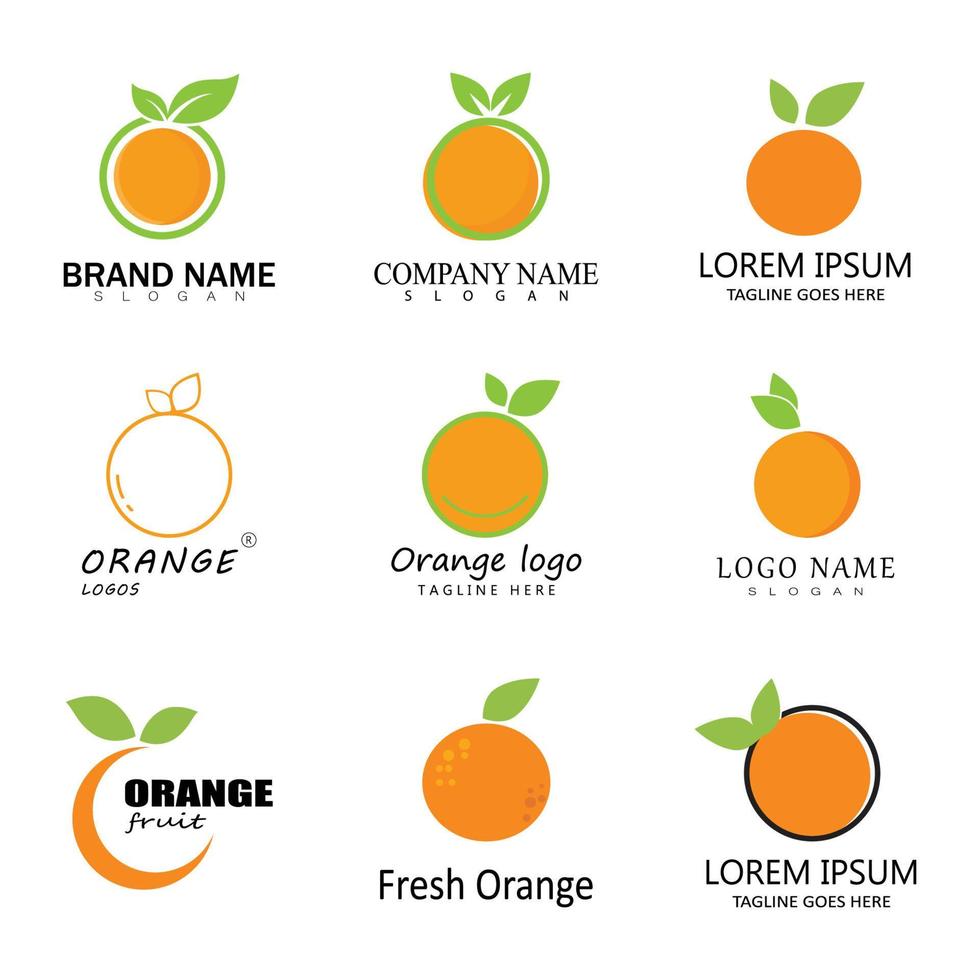 oranje logo ontwerp vector pictogram illustratie ontwerp