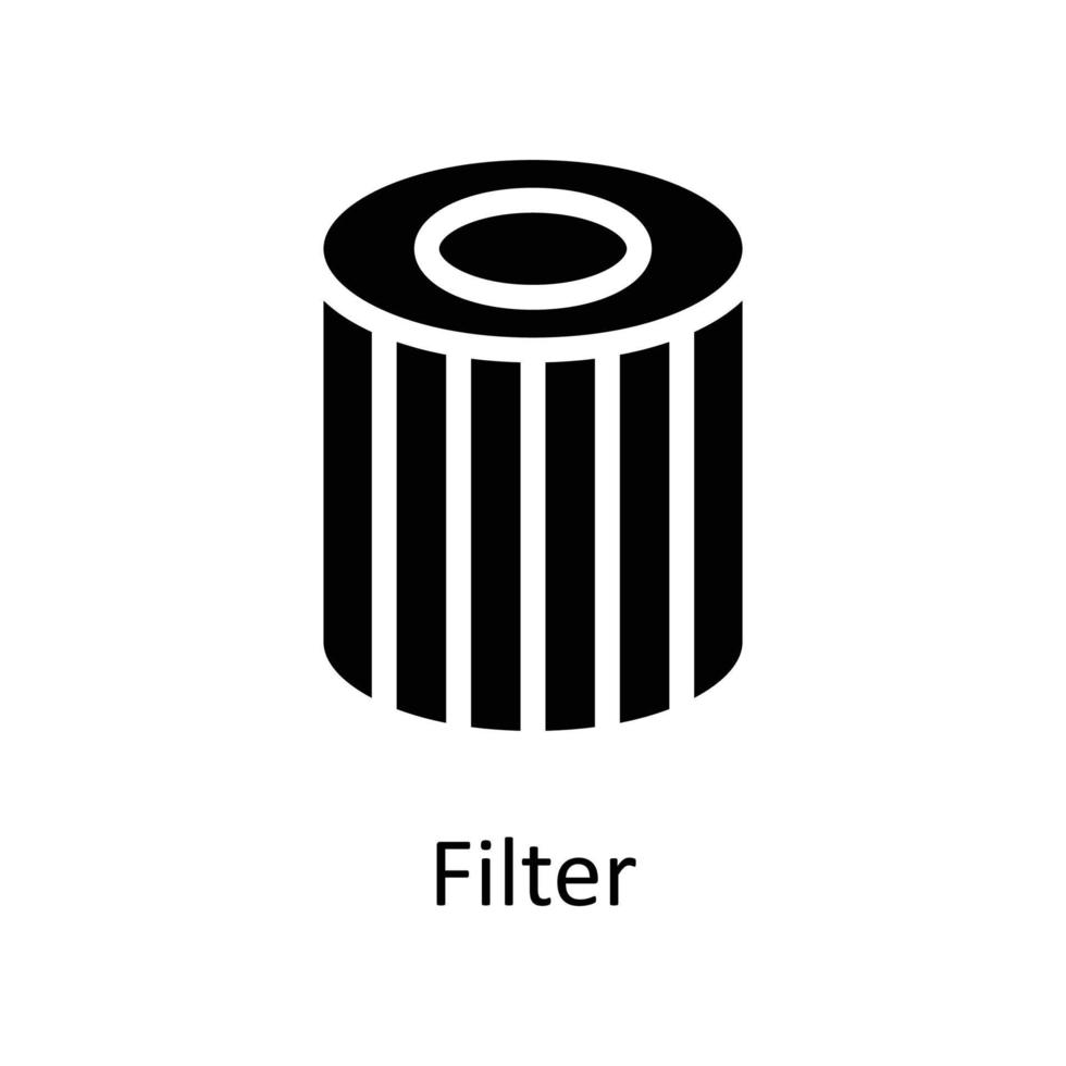 filter vector solide pictogrammen. gemakkelijk voorraad illustratie voorraad