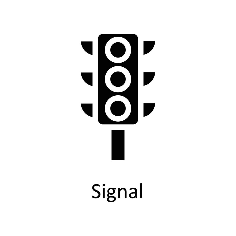 signaal vector solide pictogrammen. gemakkelijk voorraad illustratie voorraad