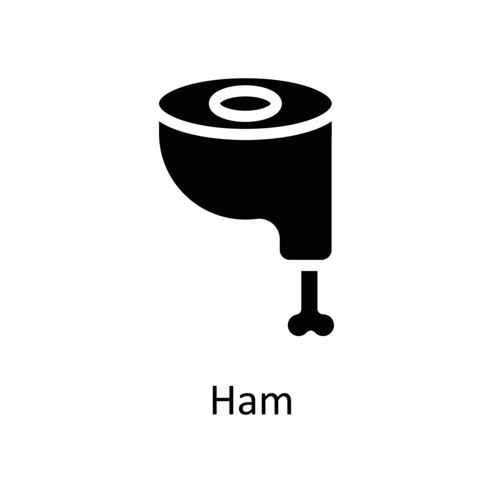 ham vector solide pictogrammen. gemakkelijk voorraad illustratie voorraad