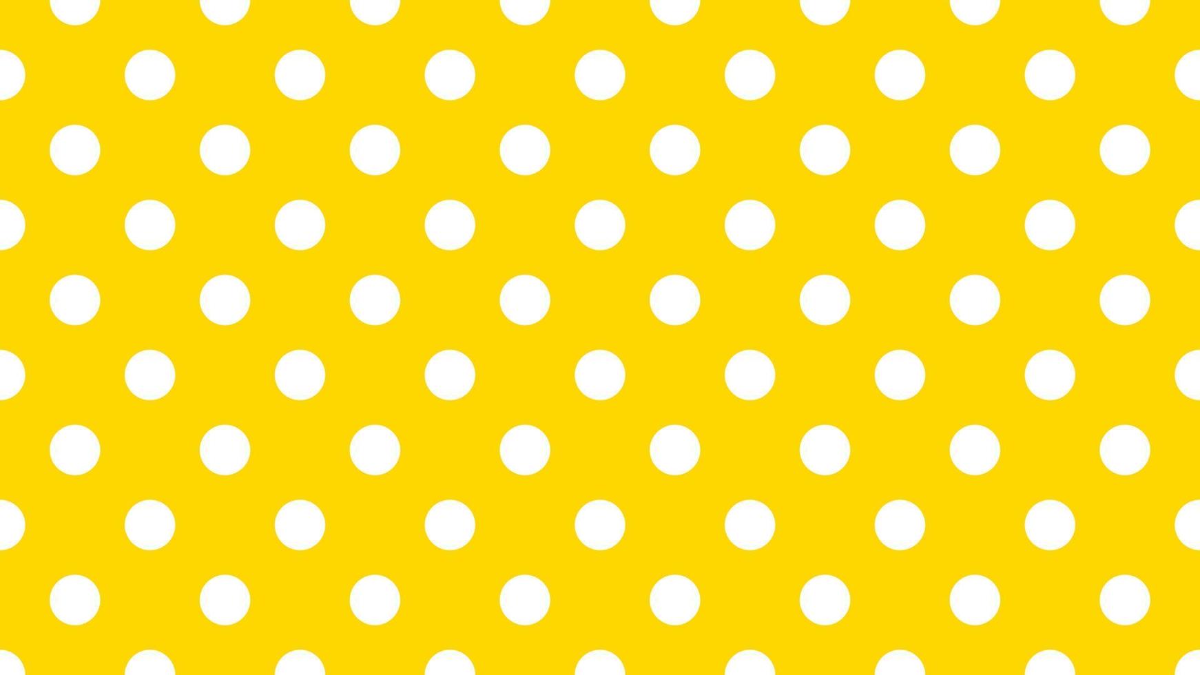 wit kleur polka dots over- goud geel achtergrond vector