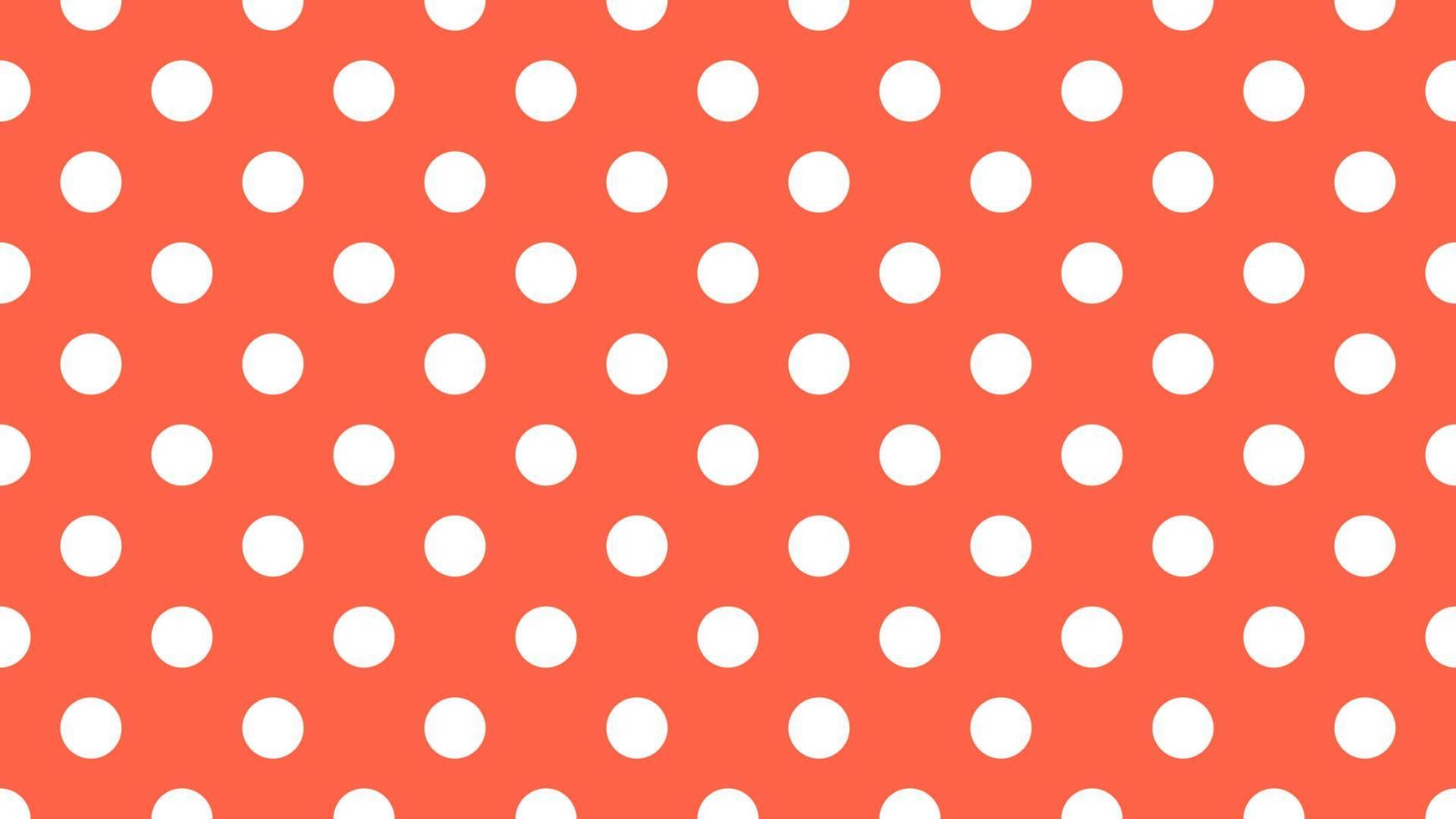 wit kleur polka dots over- tomaat oranje achtergrond vector