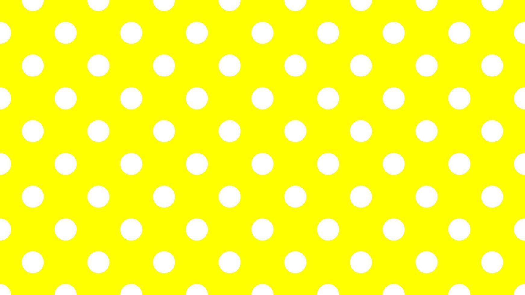 wit kleur polka dots over- geel achtergrond vector