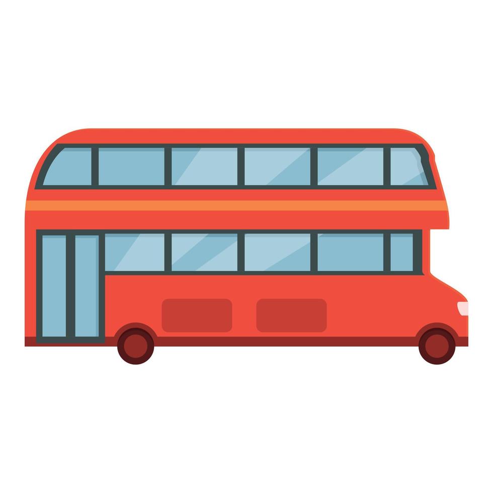 Engels Londen bus icoon tekenfilm vector. rood tour vector
