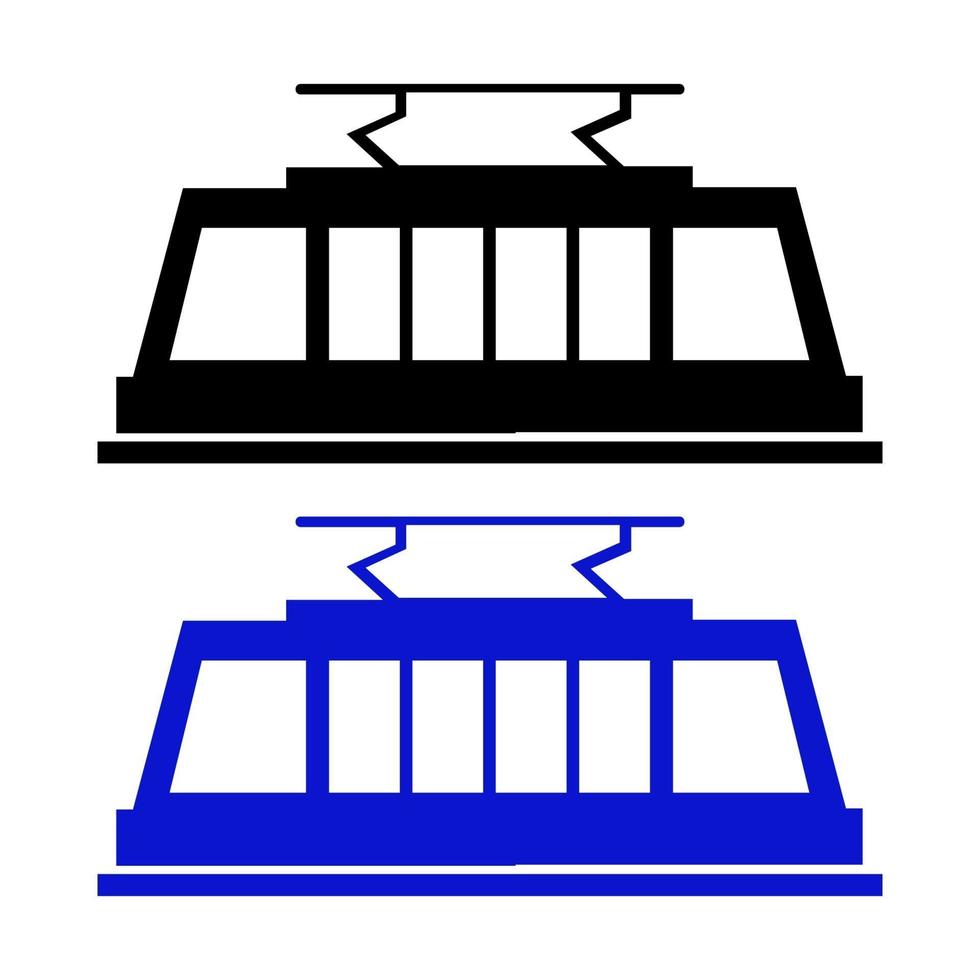 tram ingesteld op witte achtergrond vector