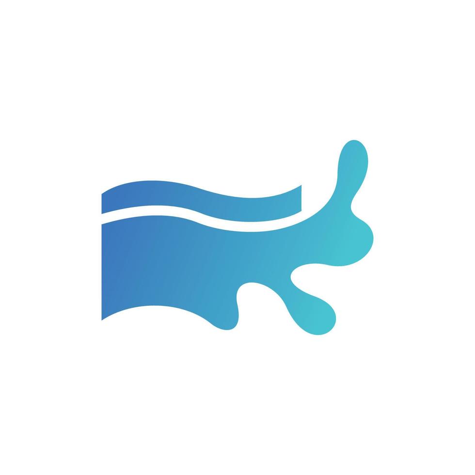 vlag plons water modern creatief logo vector