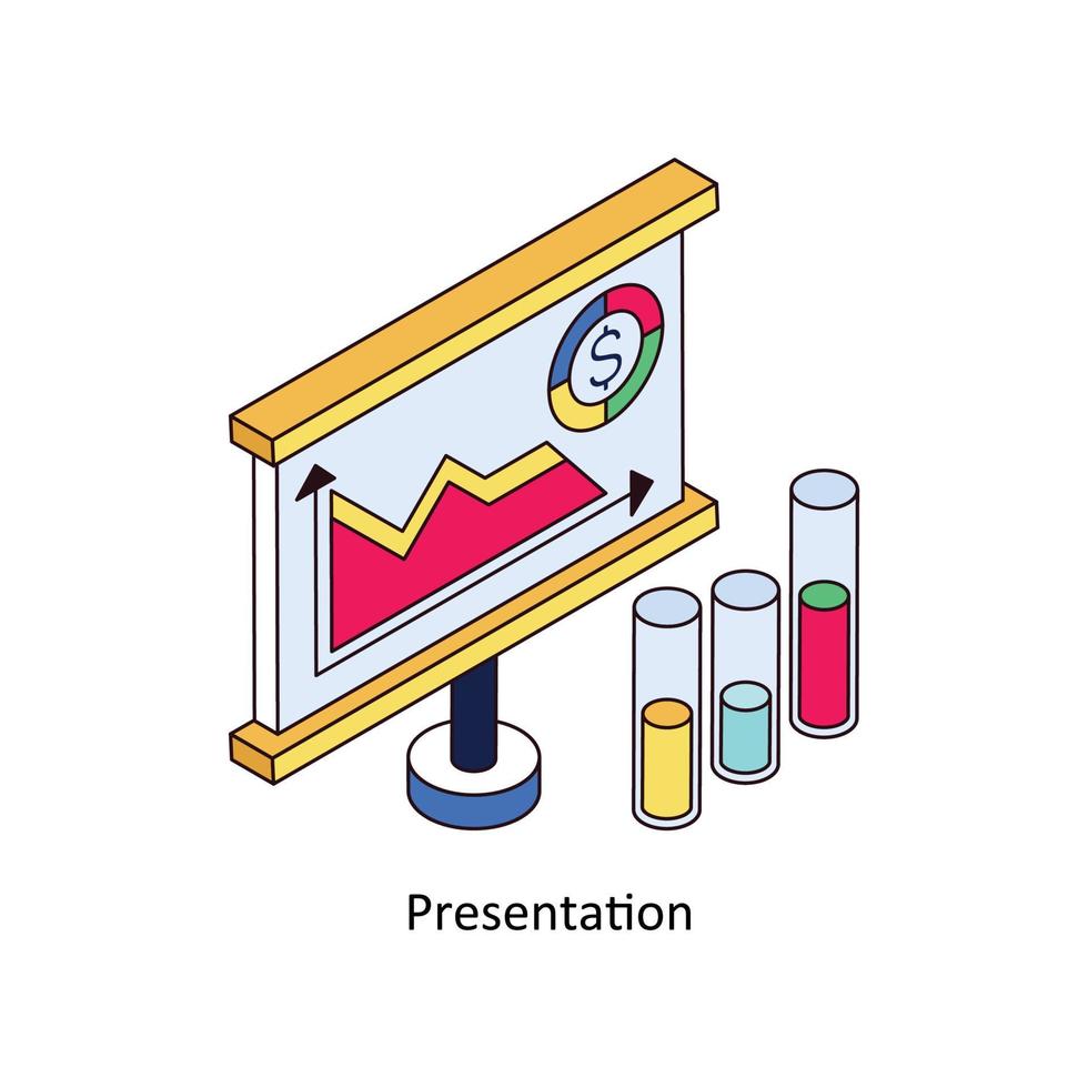 presentatie vector isometrische pictogrammen. gemakkelijk voorraad illustratie voorraad