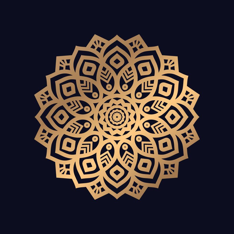 gouden sier- mandala illustratie artwork vector