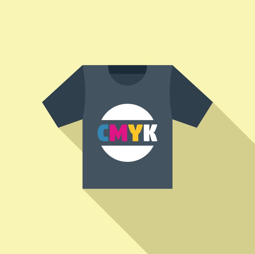 cmyk t-shirt afdrukken icoon vlak vector. digitaal printer vector