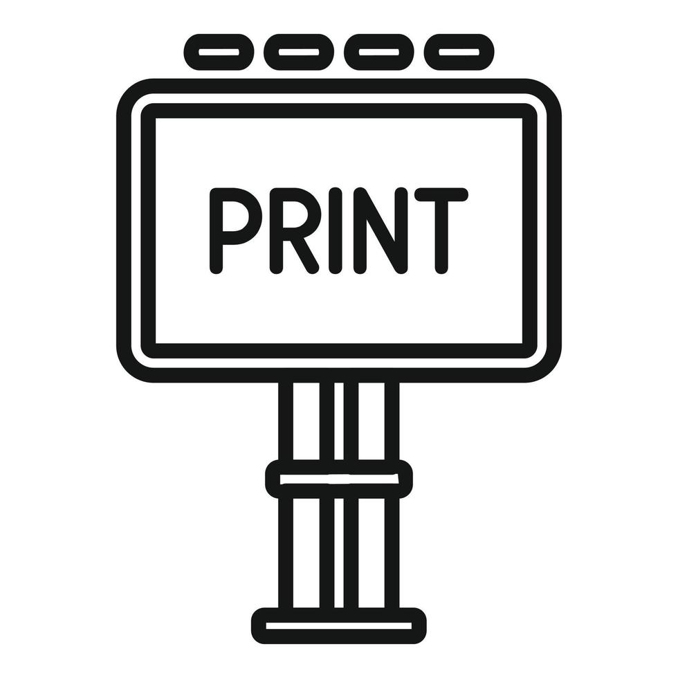 aanplakbord afdrukken icoon schets vector. printer machine vector