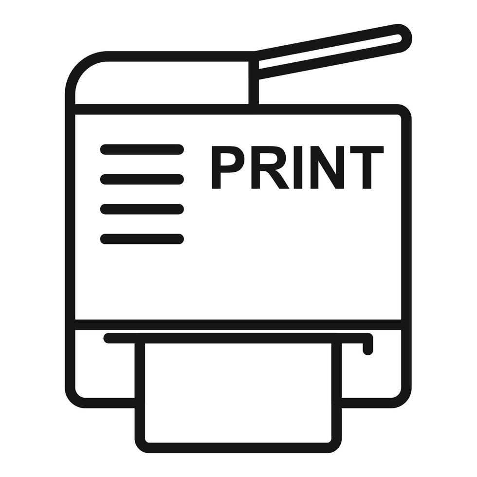 printer afdrukken icoon schets vector. digitaal machine vector