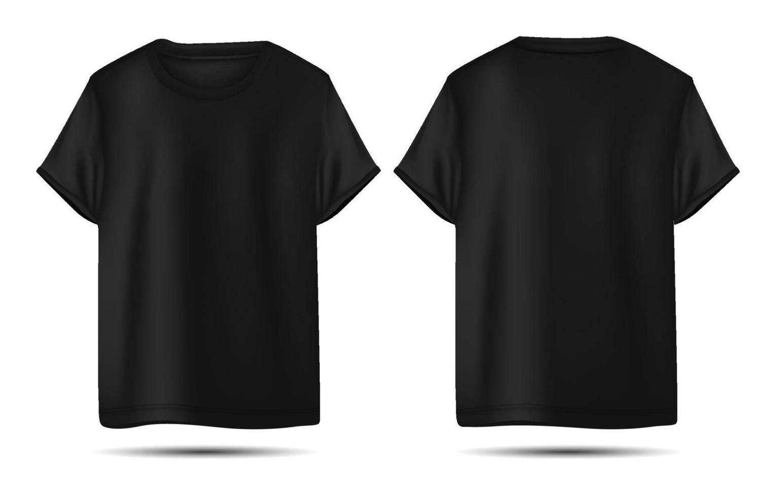 3d zwart t-shirt mockup vector