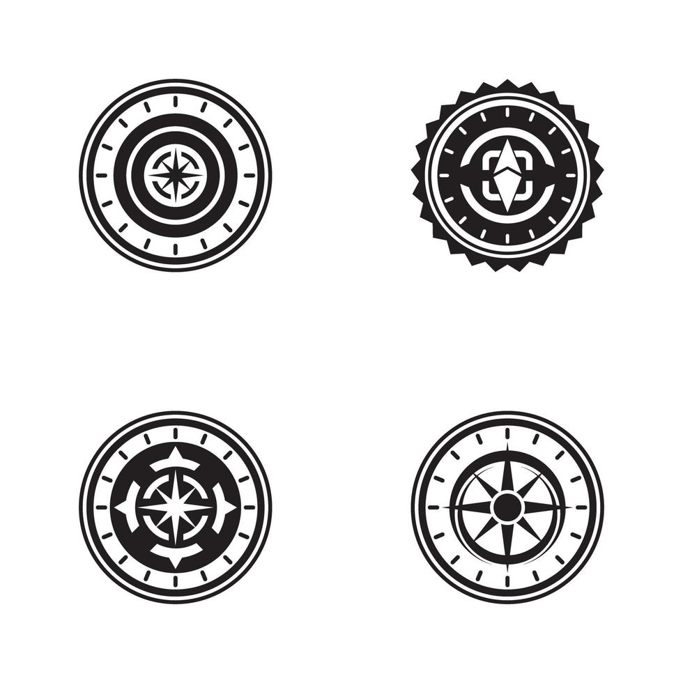 kompas pictogrammalplaatje logo ontwerp vector