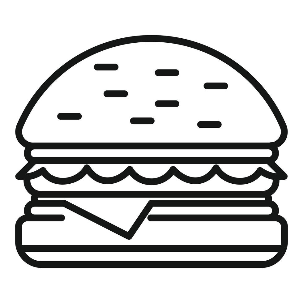 hamburger voedsel icoon schets vector. lunch doos vector